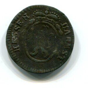 1791 Hessen Darmstadt 1 Pfennig Coin (b704)